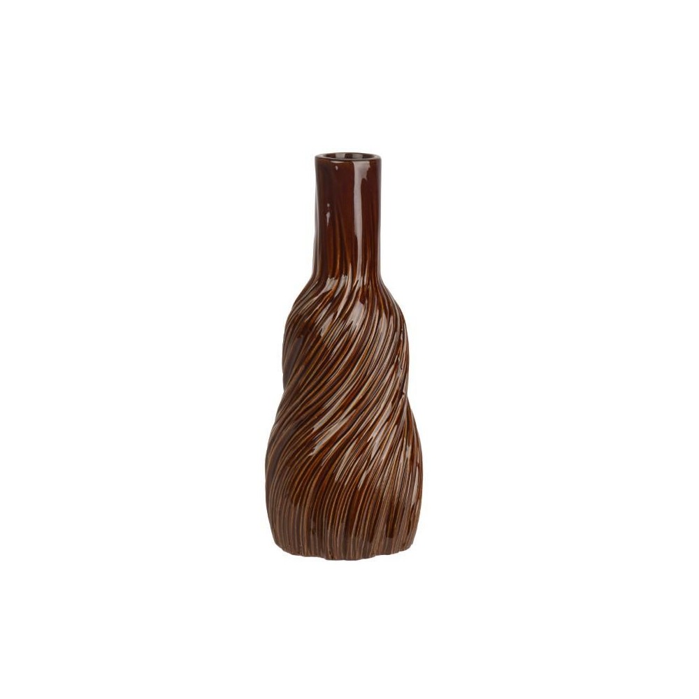 VASO MARRONE STILE SPIRALE H.40 D.16.5